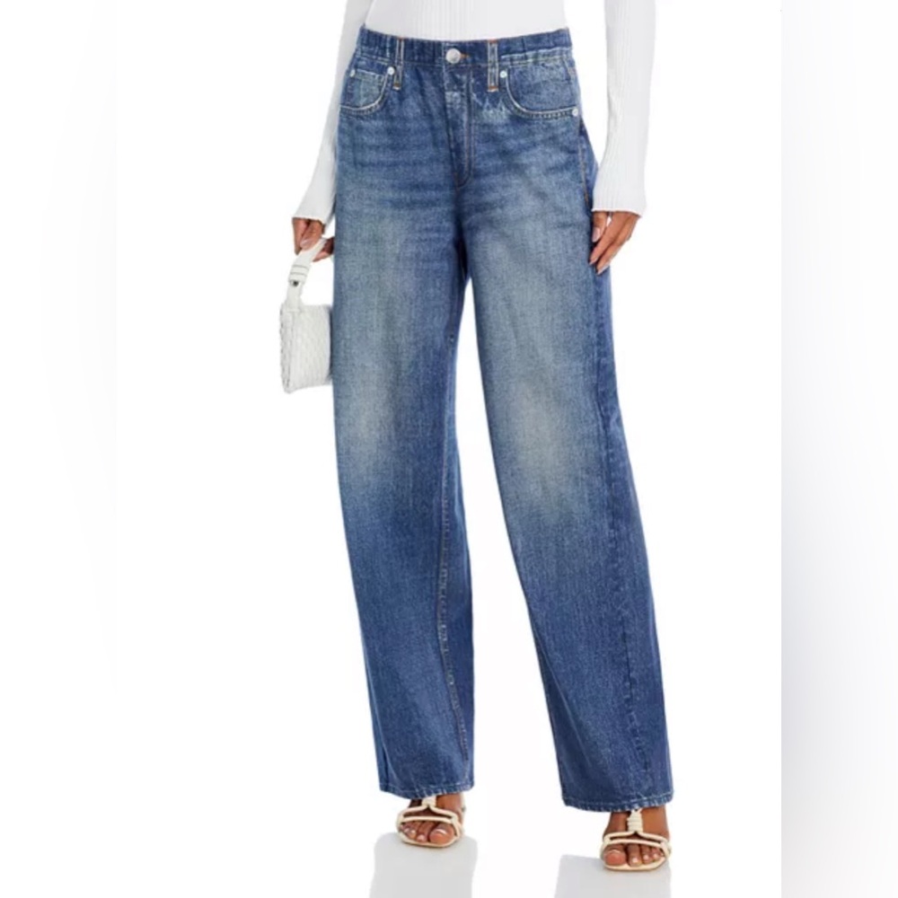 rag & bone
Miramar High Rise Wide Leg Cotton Terry Sweatpant Jeans